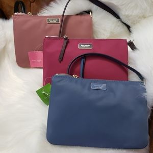 Kate Spade Triple Gusset Crossbody (Blue)